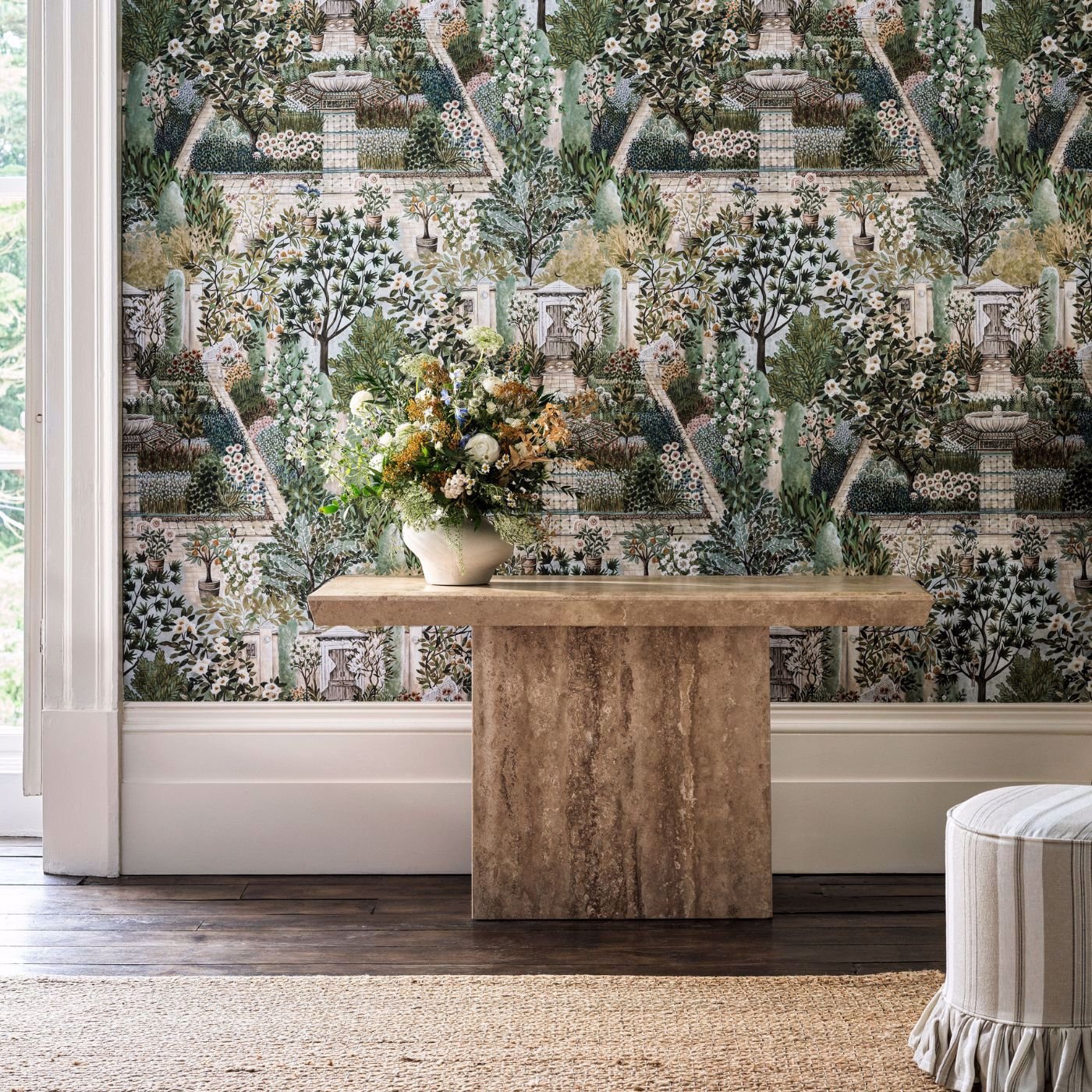 Carpet Garden Wallpaper - Sanctuary - Sanderson - DHIP217519 - Morris Wallpaper