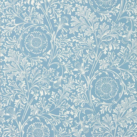 Chamomile Wallpaper - China Blue - Morris & Co - 217588