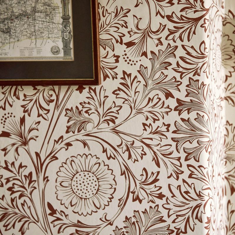 Chamomile Wallpaper - Flax/Madder - Morris & Co - 217587