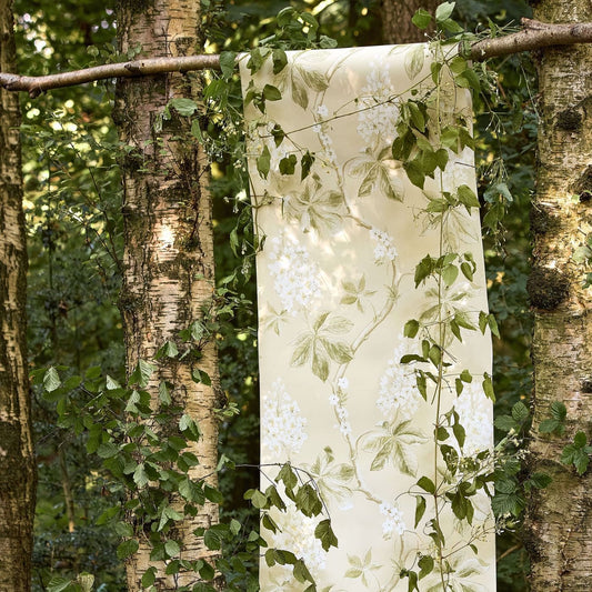 Chestnut Tree Wallpaper - Lemon/Lettuce - Sanderson - DWOW215707 - Morris Wallpaper