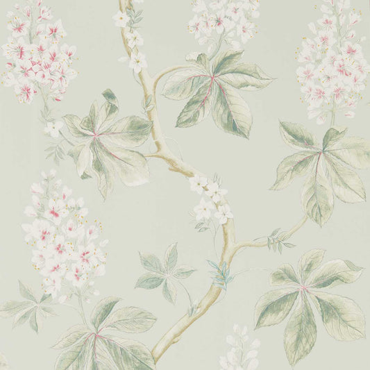 Chestnut Tree Wallpaper - Seaspray/Peony - DWOW215710