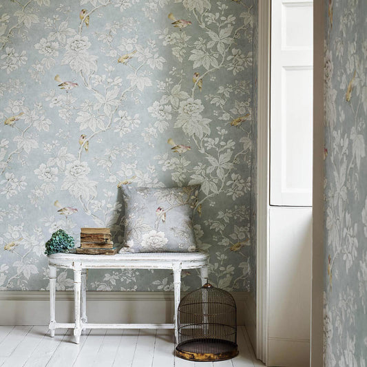 Chiswick Grove Wallpaper - Gold - Sanderson - DDAM216385 - Morris Wallpaper