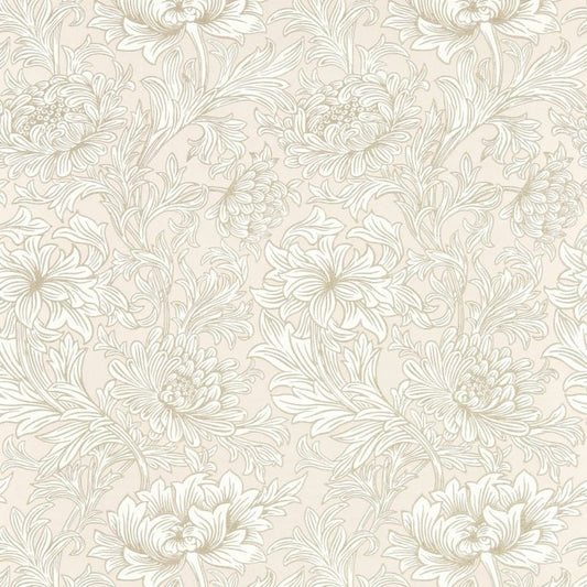 Chrysanthemum Toile Wallpaper - Cochineal Pink - Morris & Co - 217070
