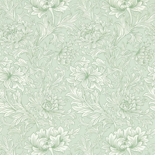 Chrysanthemum Toile Wallpaper - Willow - Morris & Co - 217069