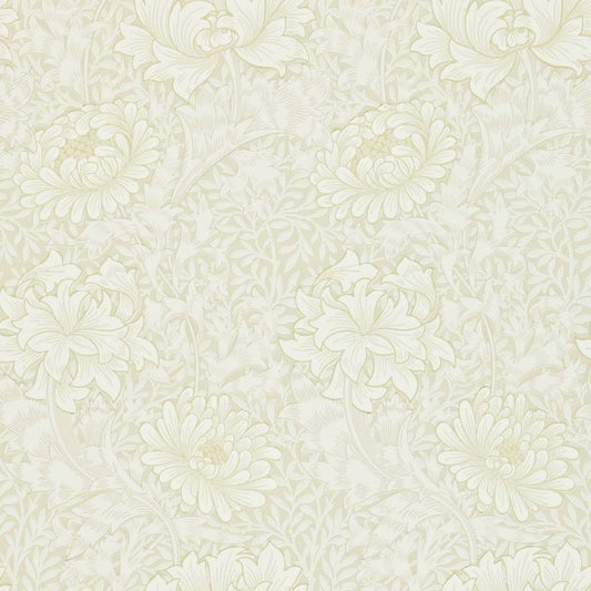 Chrysanthemum Wallpaper - Chalk - Morris & Co - 216457