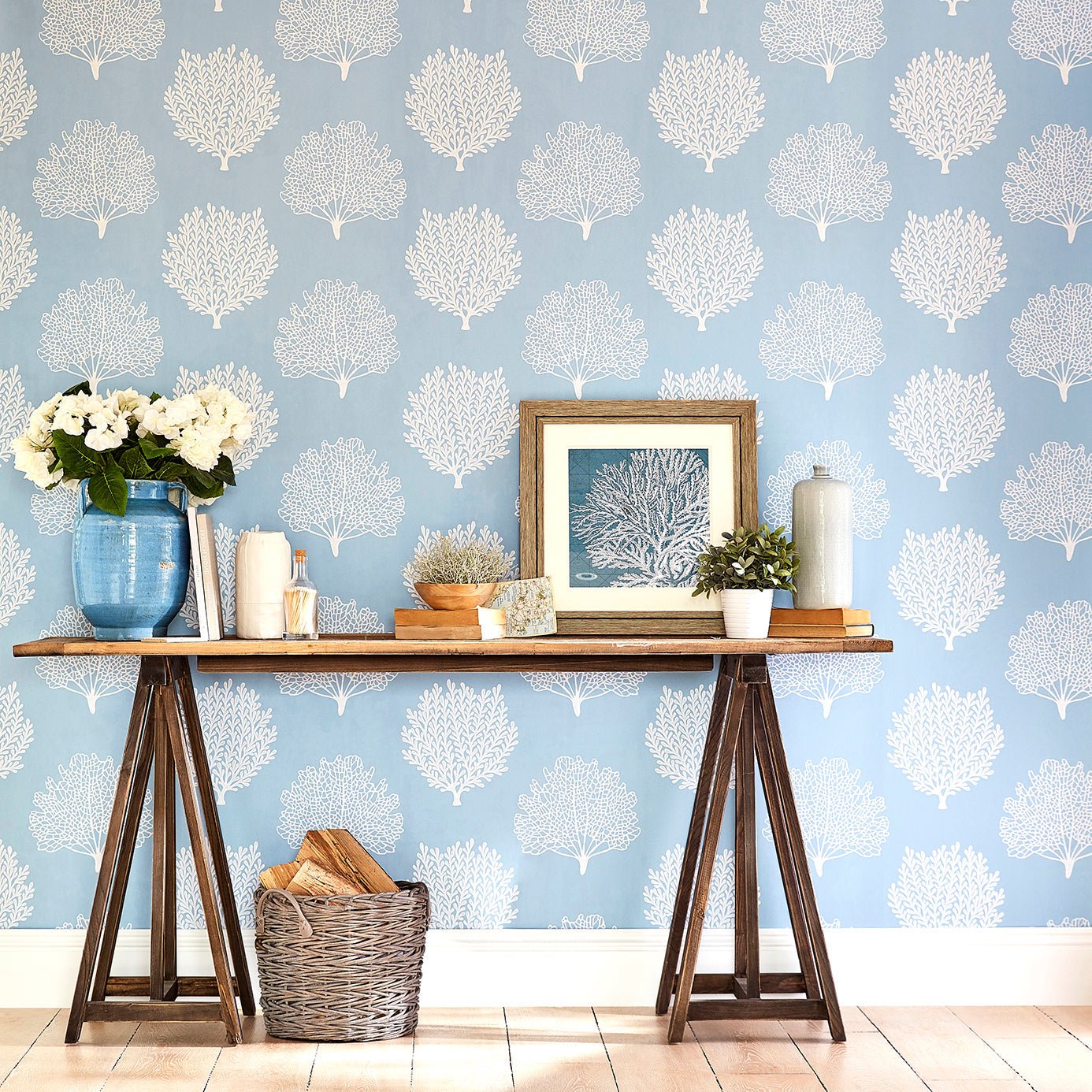 Coraline Wallpaper - Sky - Sanderson - DCOA216576 - Morris Wallpaper