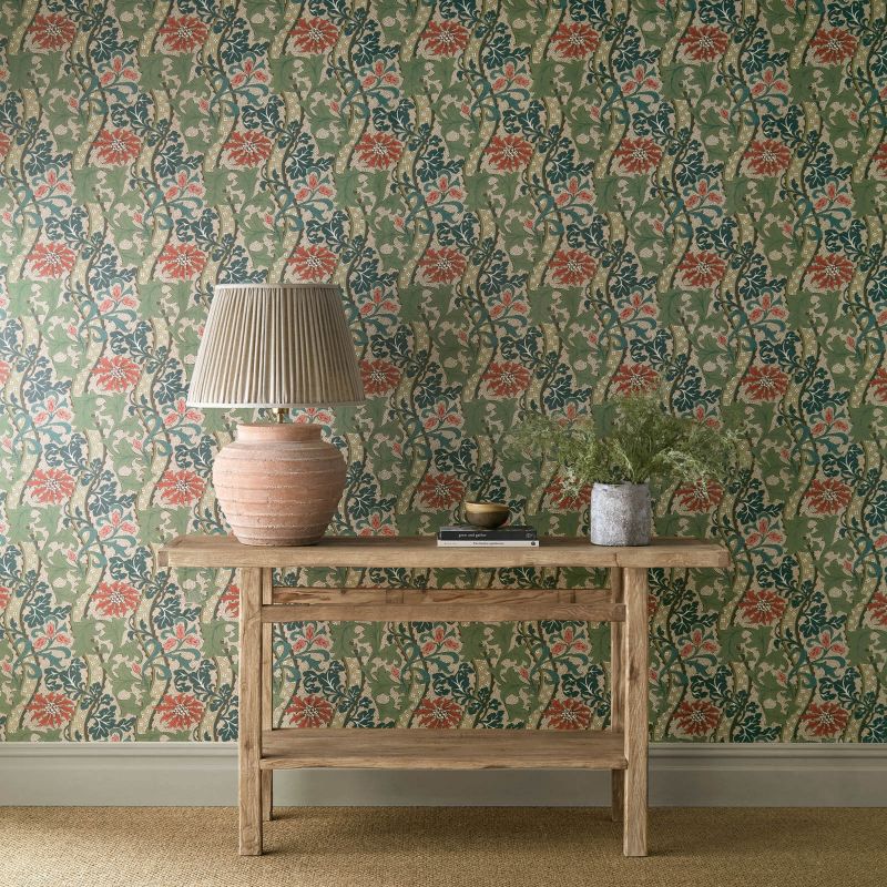 Cornflower Wallpaper - Madder/Forest - Morris & Co - 217580