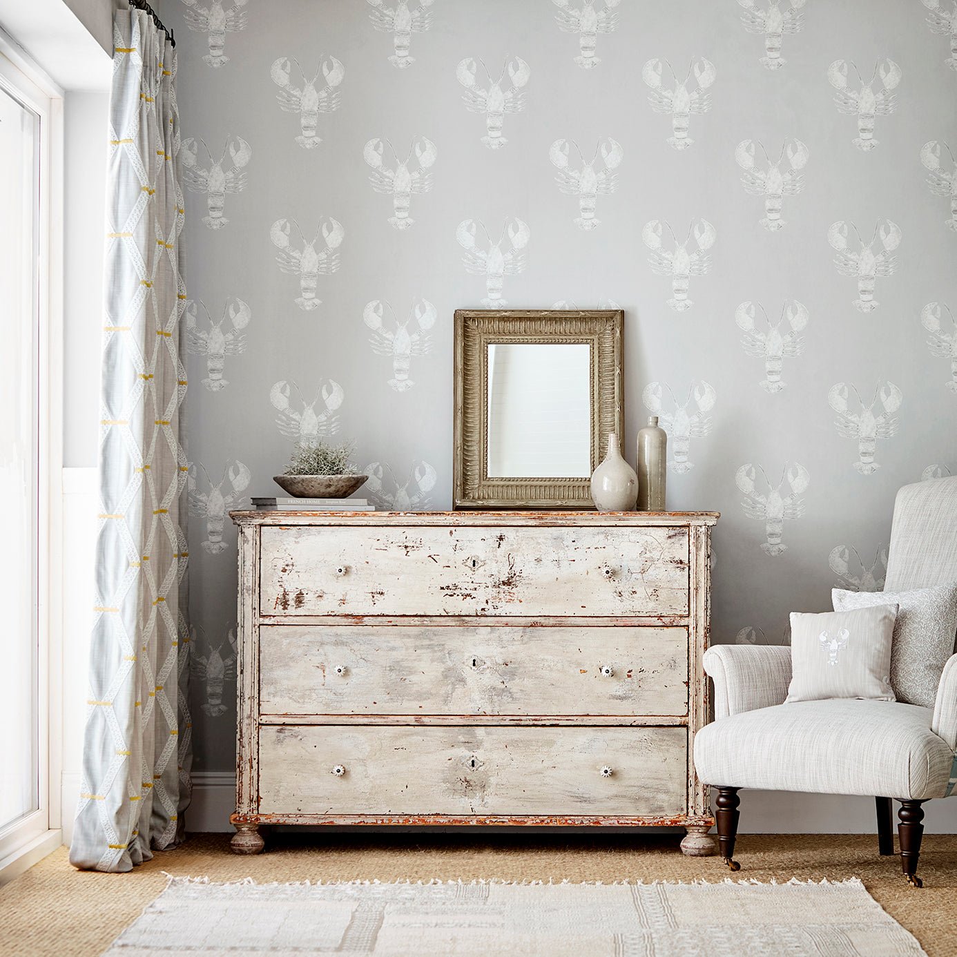 Cromer Wallpaper - Rust - Sanderson - DCOA216589 - Morris Wallpaper