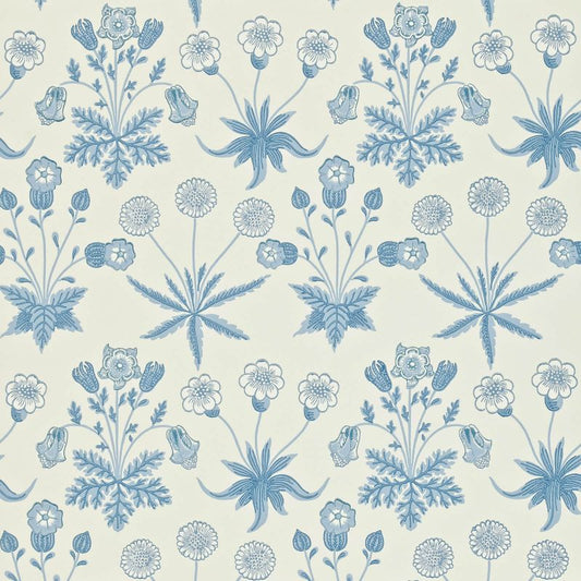 Daisy Wallpaper - Blue/Ivory - Morris & Co - 212561