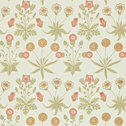 Daisy Wallpaper - Coral/Manilla - Morris & Co - 212560
