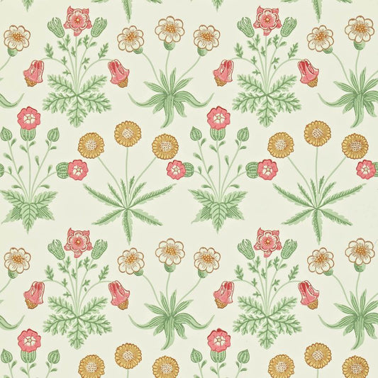 Daisy Wallpaper - Willow/Pink - Morris & Co - 212562