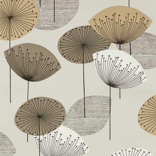 Dandelion Clocks Wallpaper - Metallic/Smoke Tree - DOSW217031