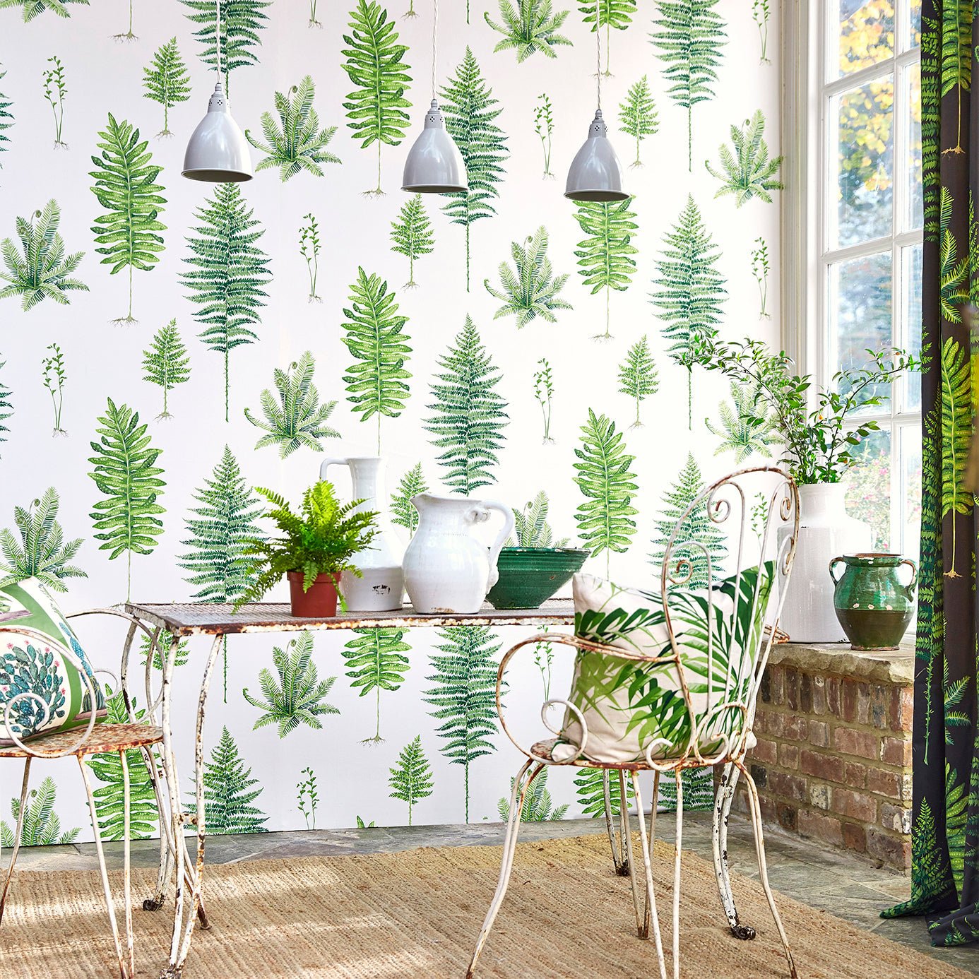 Fernery Wallpaper - China Blue - Sanderson - DGLW216635 - Morris Wallpaper