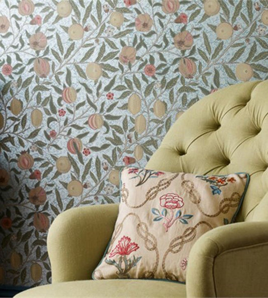 Fruit Wallpaper - Beige/Gold/Coral - 216859 - Morris & Co