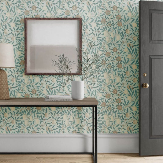 Fruit Wallpaper - Limestone/Artichoke - 210395 - Morris & Co