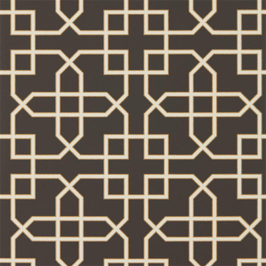 Hampton Trellis Wallpaper - Charcoal - DGLW216662