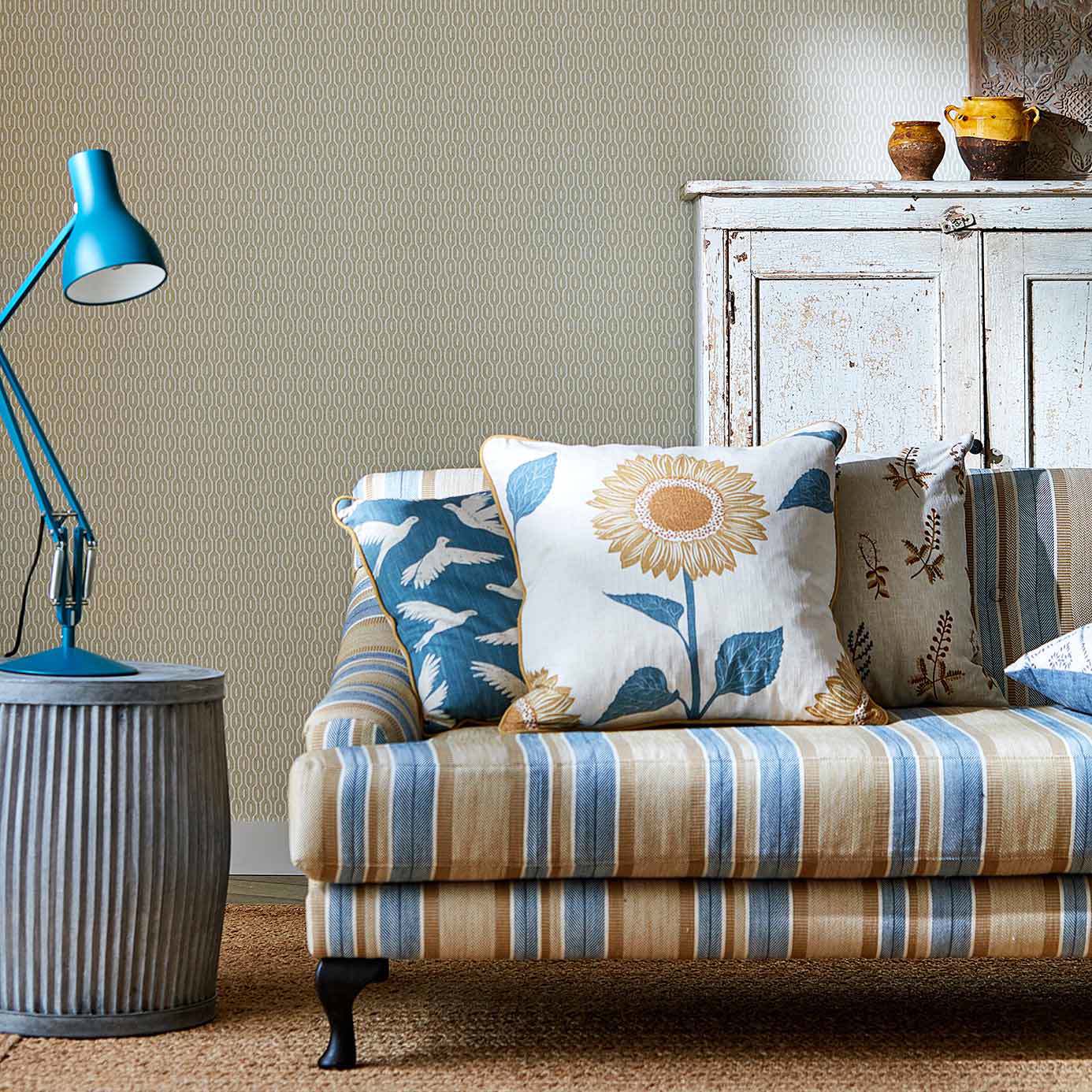 Hemp Wallpaper - Dijon - Sanderson - DHPO216367 - Morris Wallpaper