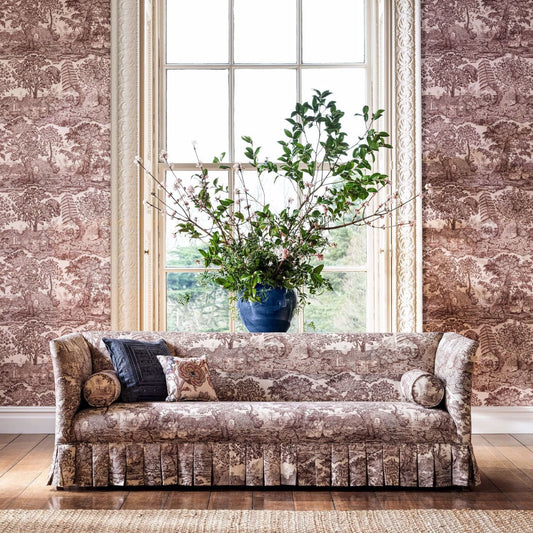 Highgrove Toile Wallpaper - Tetbury Blue - Sanderson - DHIP217480 - Morris Wallpaper