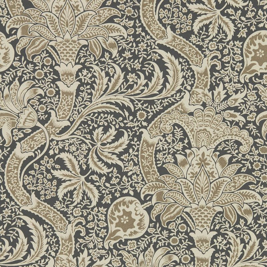 Indian Wallpaper - Charcoal/Nickel - Morris & Co - 216445