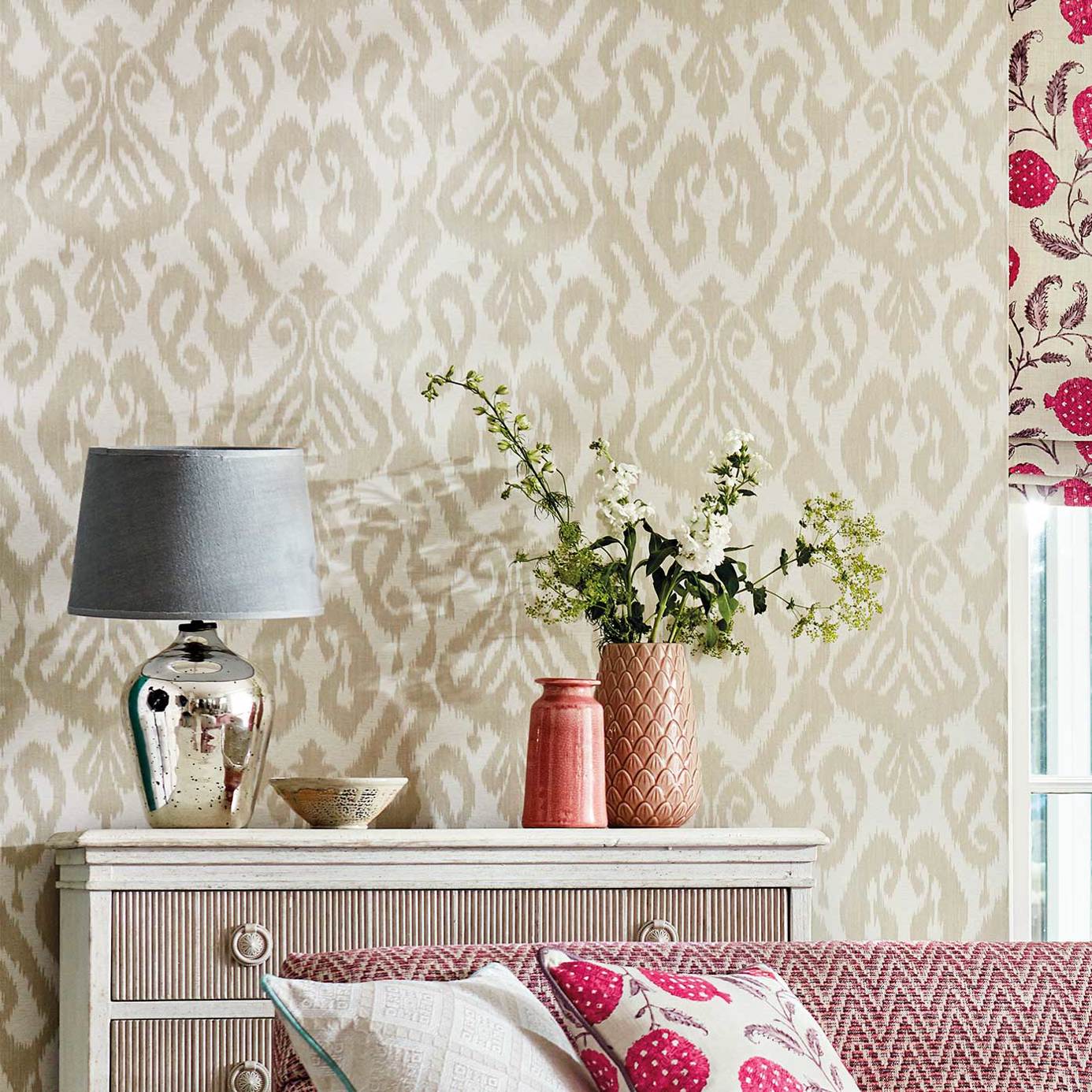 Kasuri Wallpaper - Pondicherry - Sanderson - DCPW216780 - Morris Wallpaper