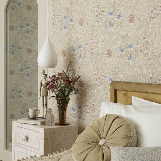 Larkspur Wallpaper - Slate/Russet - Morris & Co - 212556