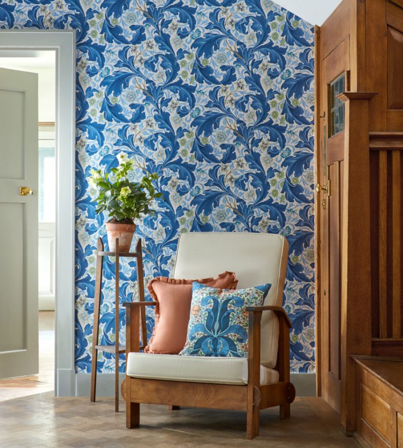 Leicester Wallpaper - Woad/Sage - Morris & Co - 216864