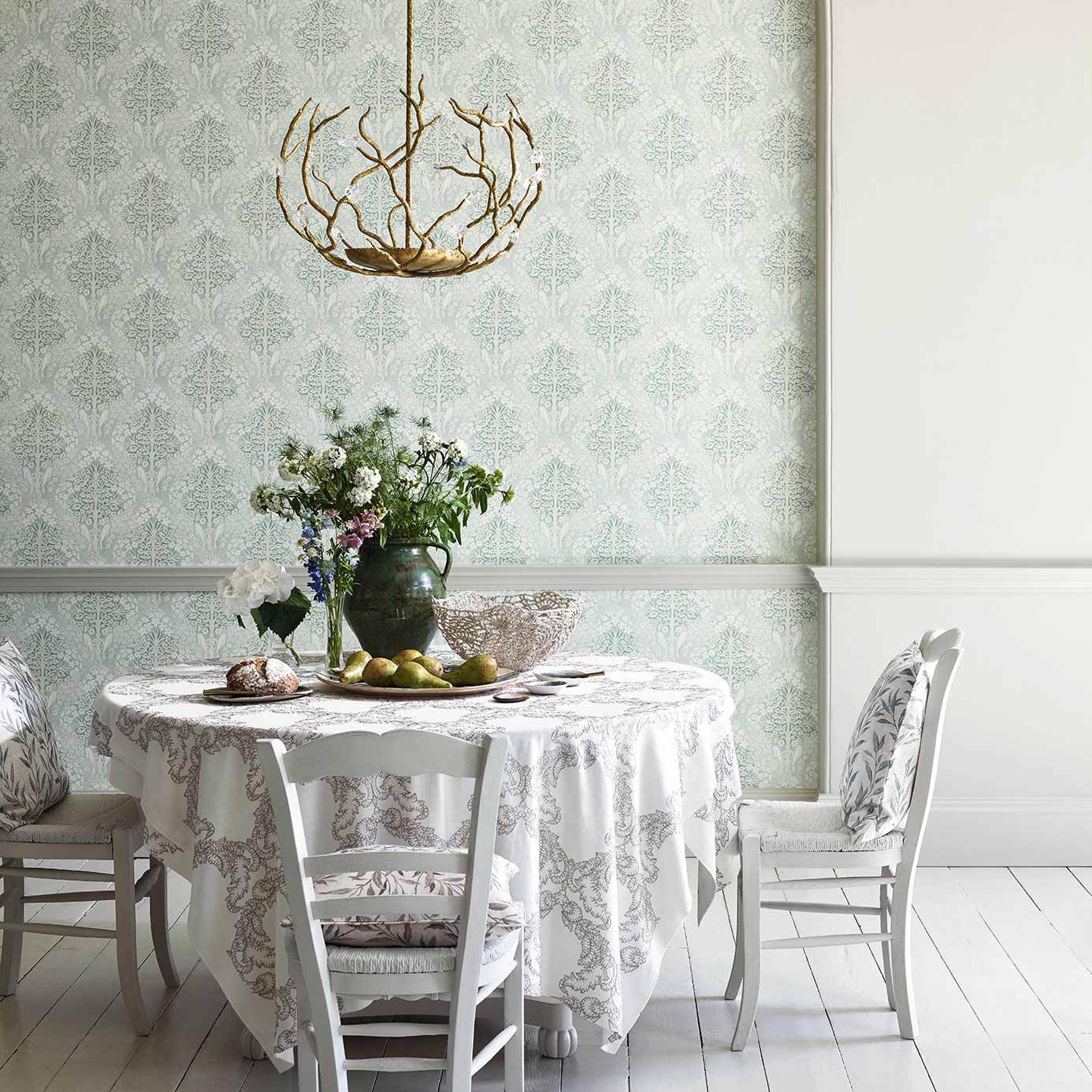 Lerena Wallpaper - Wedgwood - Sanderson - DDAM216399 - Morris Wallpaper