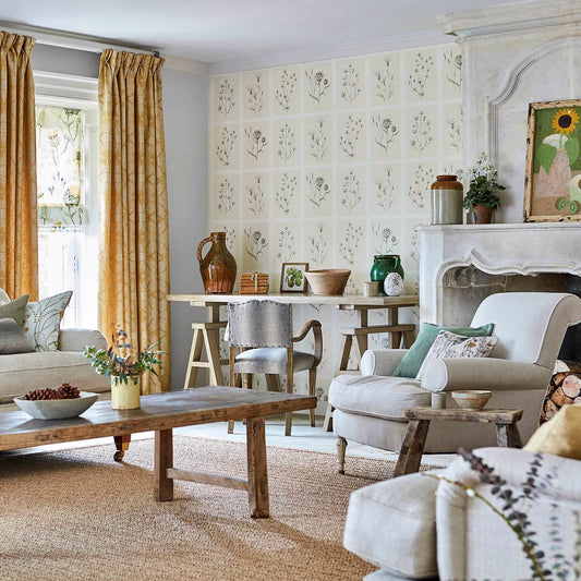 Little Thistles Wallpaper - Grey Blue - Sanderson - DEBB216513 - Morris Wallpaper