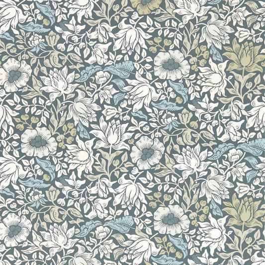 Mallow Wallpaper - Slate/Dove - Clarke & Clarke - W0173/01 - Premier Wallcovering
