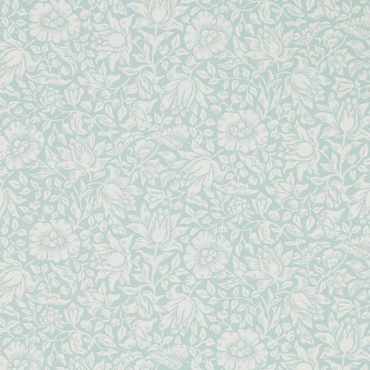 Mallow Wallpaper - Chalk Duck Egg - Morris & Co - 216679