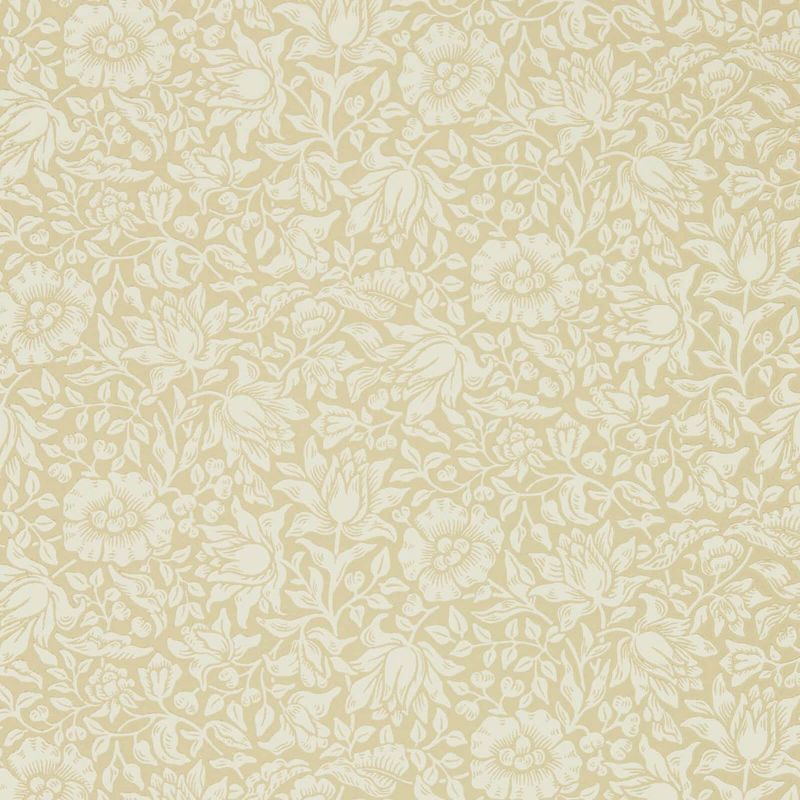 Mallow Wallpaper - Soft Gold - Morris & Co - 216677
