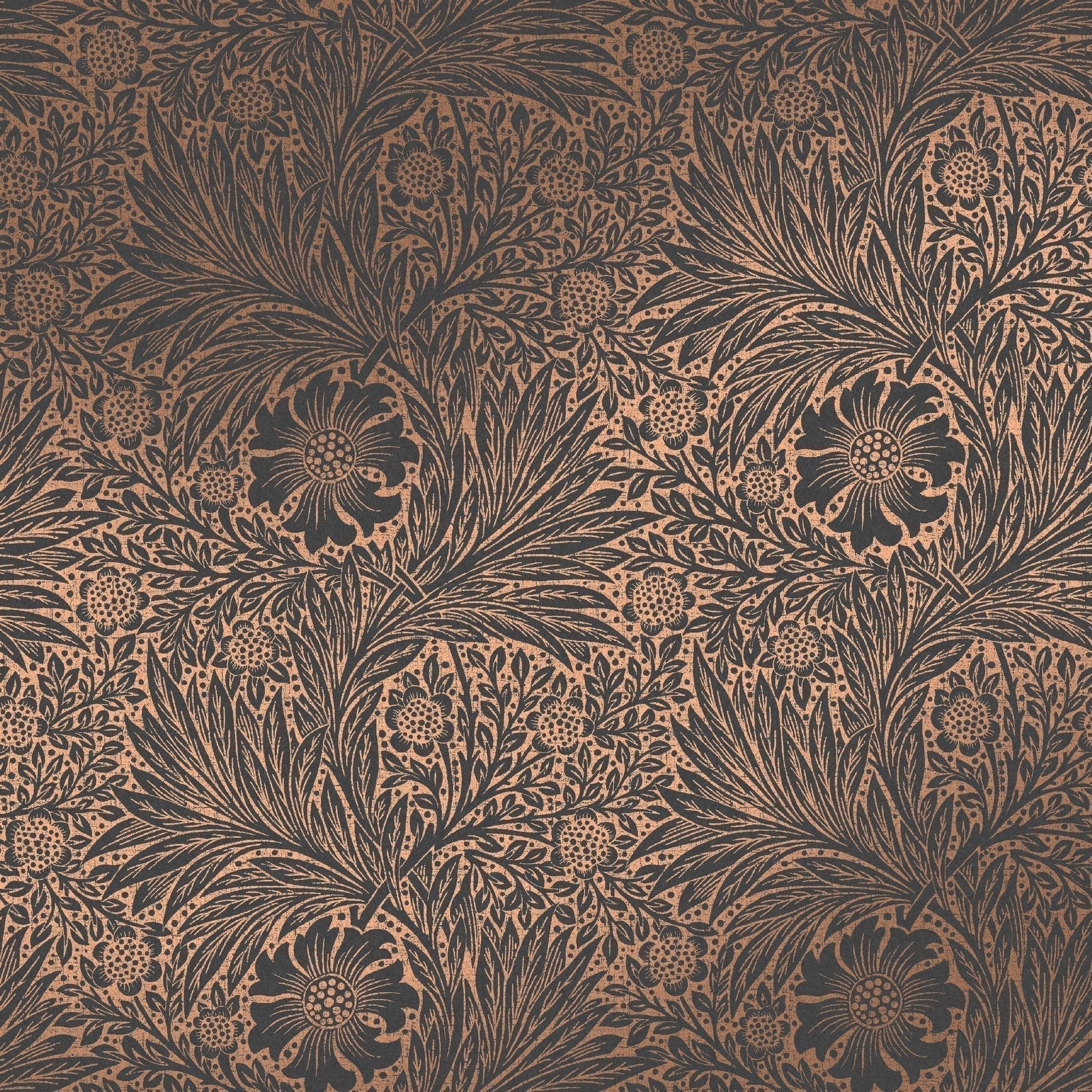Marigold Fibrous Wallpaper - Charcoal - 124254 - William Morris AH - Premier Wallcovering