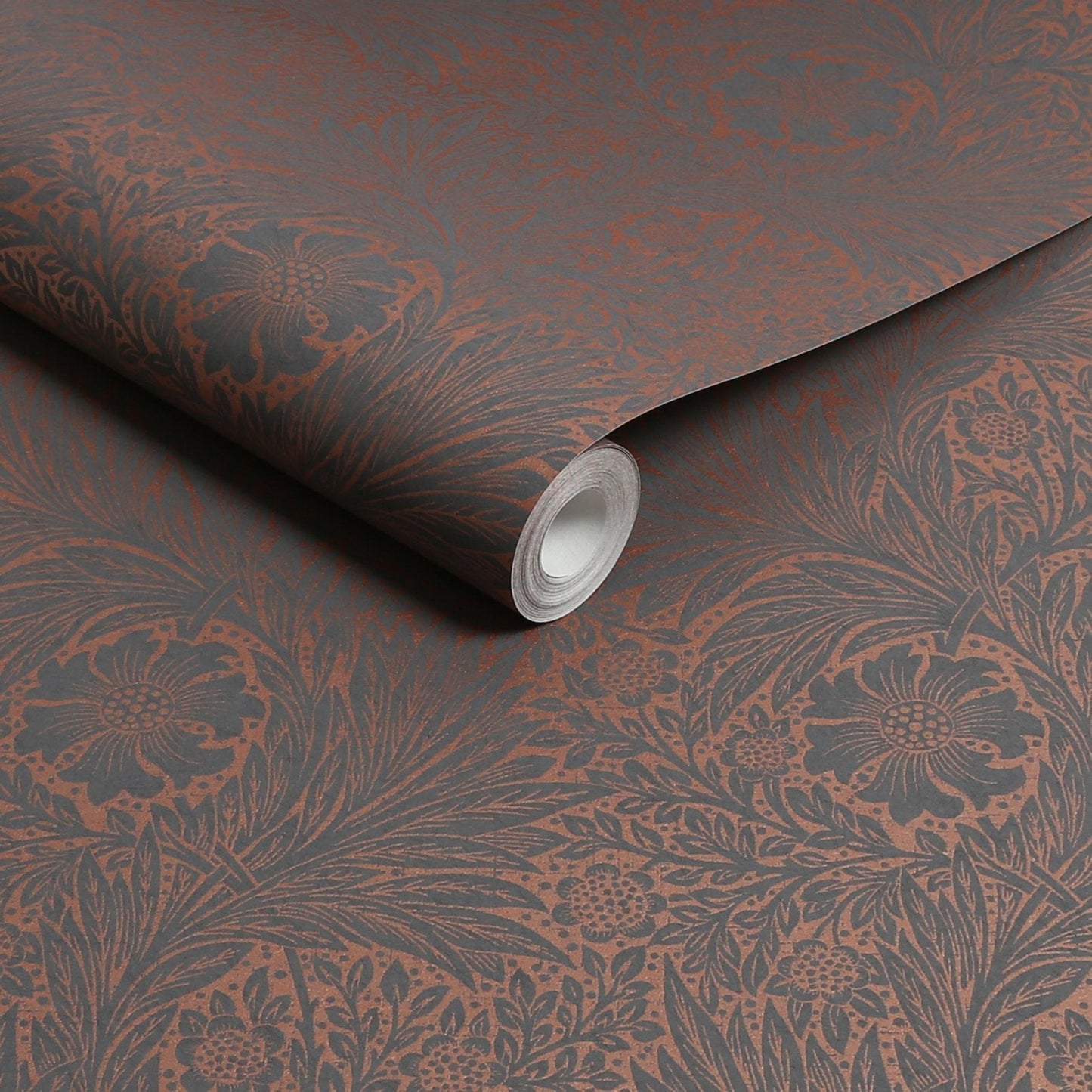 Marigold Fibrous Wallpaper - Charcoal - 124254 - William Morris AH - Premier Wallcovering