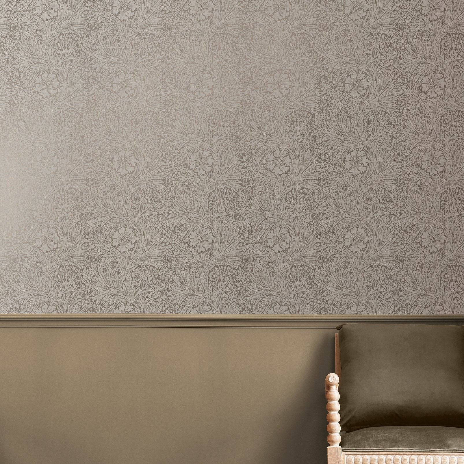 Marigold Fibrous Wallpaper - Neutral - 124257 - William Morris AH - Premier Wallcovering