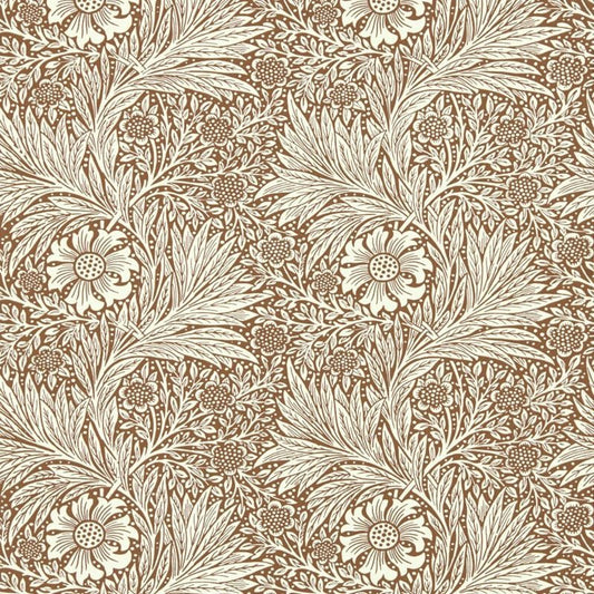 Marigold Wallpaper - Chocolate/Cream - Morris & Co - 216955