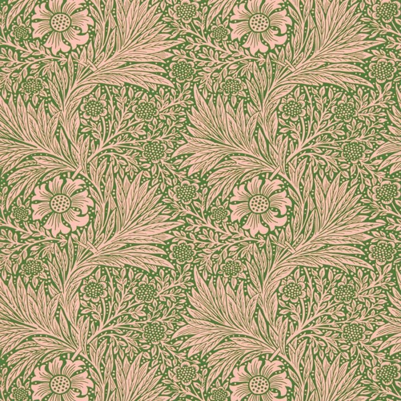 Marigold Wallpaper - Pink/Olive - Morris & Co - 216953