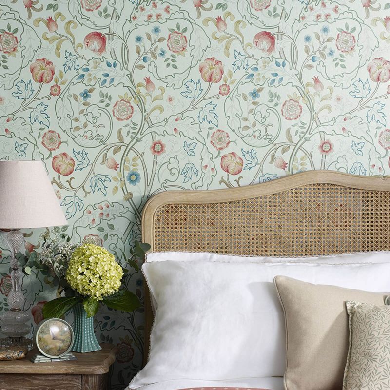 Mary Isobel Wallpaper - Pink/Ivory - 214728 - Morris & Co