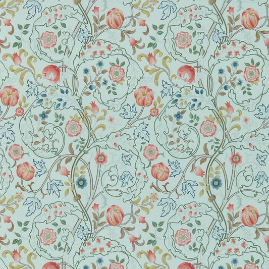 Mary Isobel Wallpaper - Silk Blue/Pink - Morris & Co - 214731