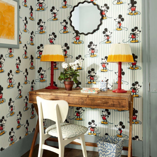 Mickey Stripe Wallpaper - Humbug - Sanderson - DDIW217272 - Morris Wallpaper