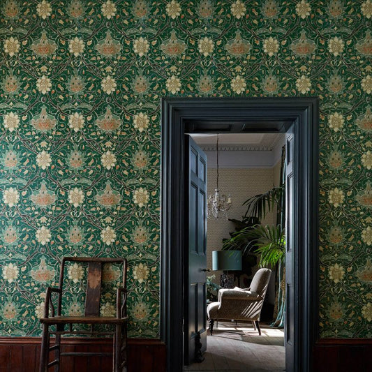 Montreal Wallpaper - Charcoal/Bronze - 216431 - Morris & Co