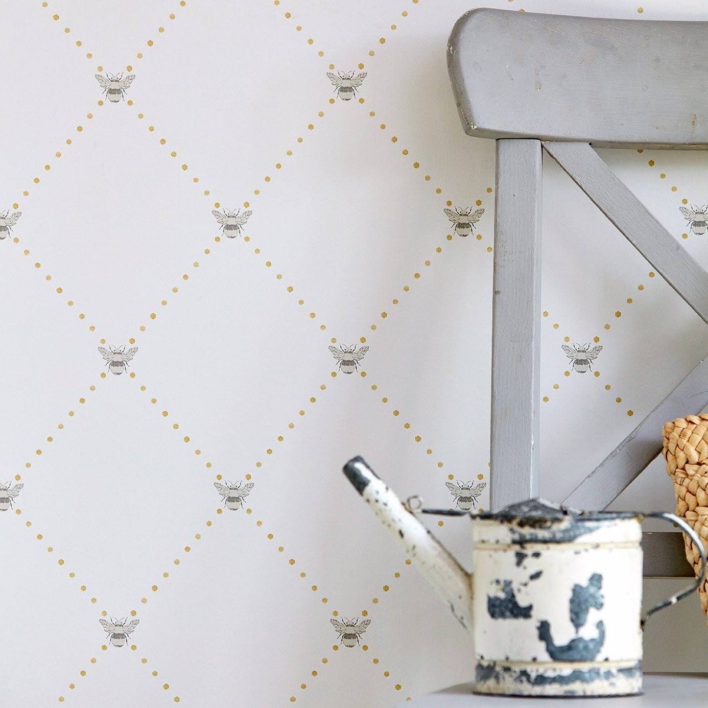 Nectar Wallpaper - Linen/Honey - Sanderson - DHPO216358 - Morris Wallpaper