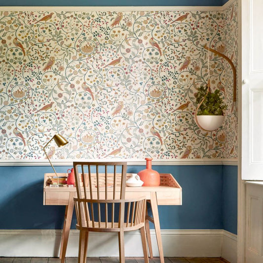 Newill Wallpaper - Ivory Sage - Morris & Co - 216705