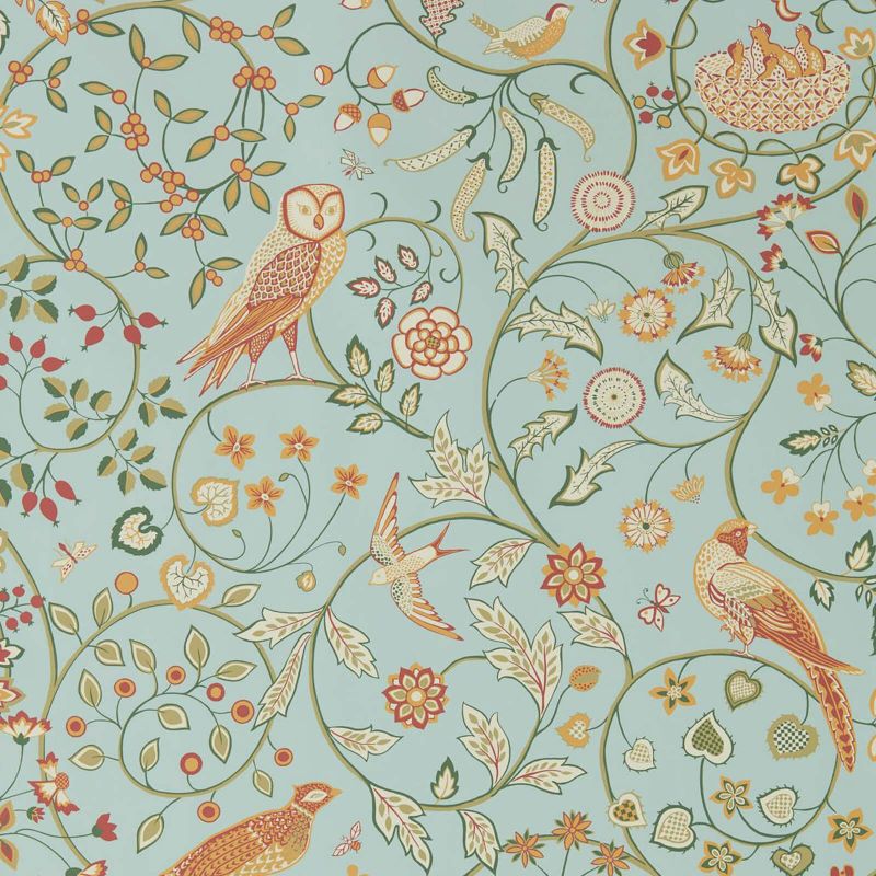 Newill Wallpaper - Peppermint Russet - Morris & Co - 216704