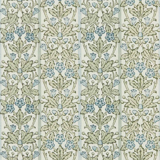 Oak & Blossom Wallpaper - Thyme/Woad - Morris & Co - 217590 - Morris Wallpaper