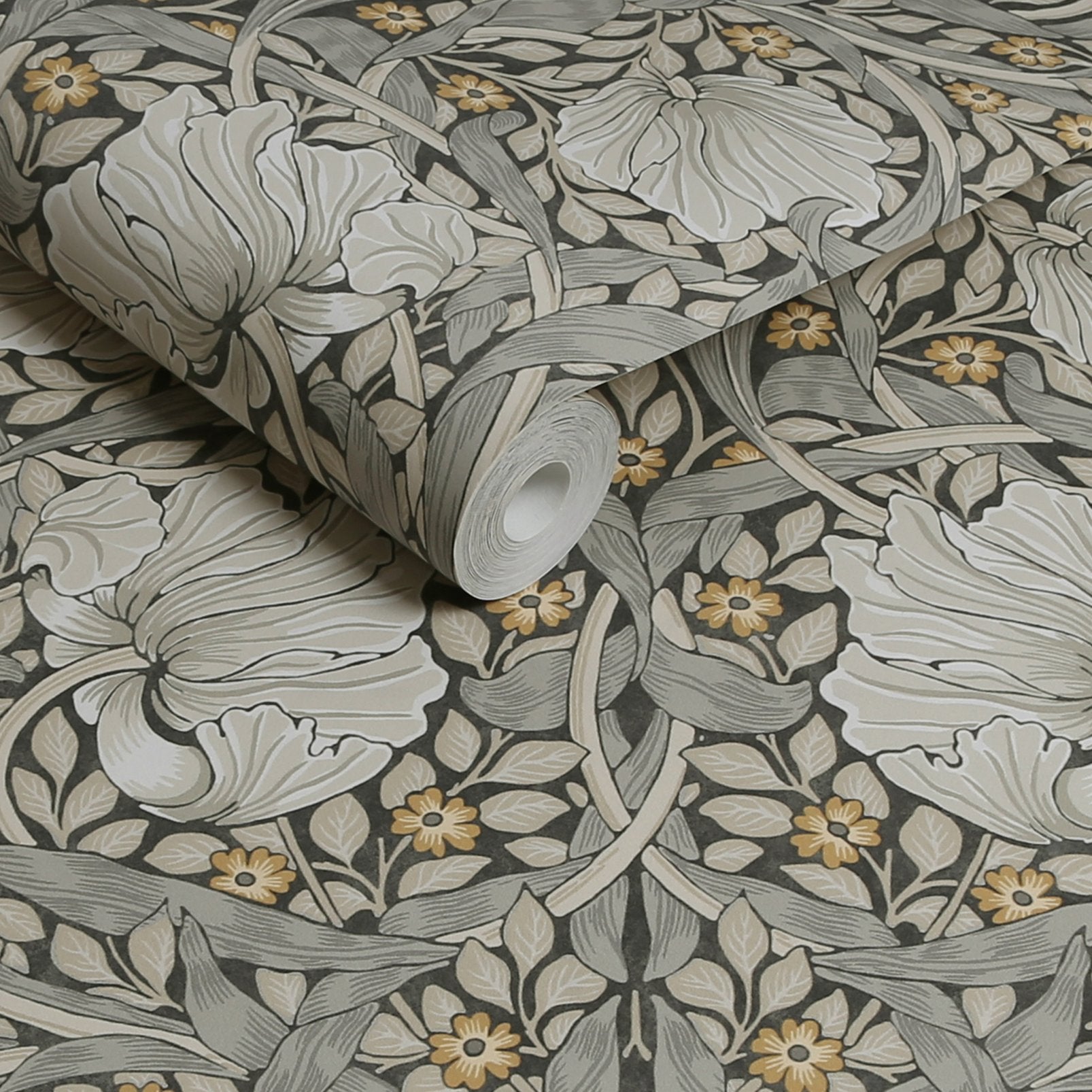 Pimpernel Wallpaper - Grey - 124240 - William Morris AH - Premier Wallcovering
