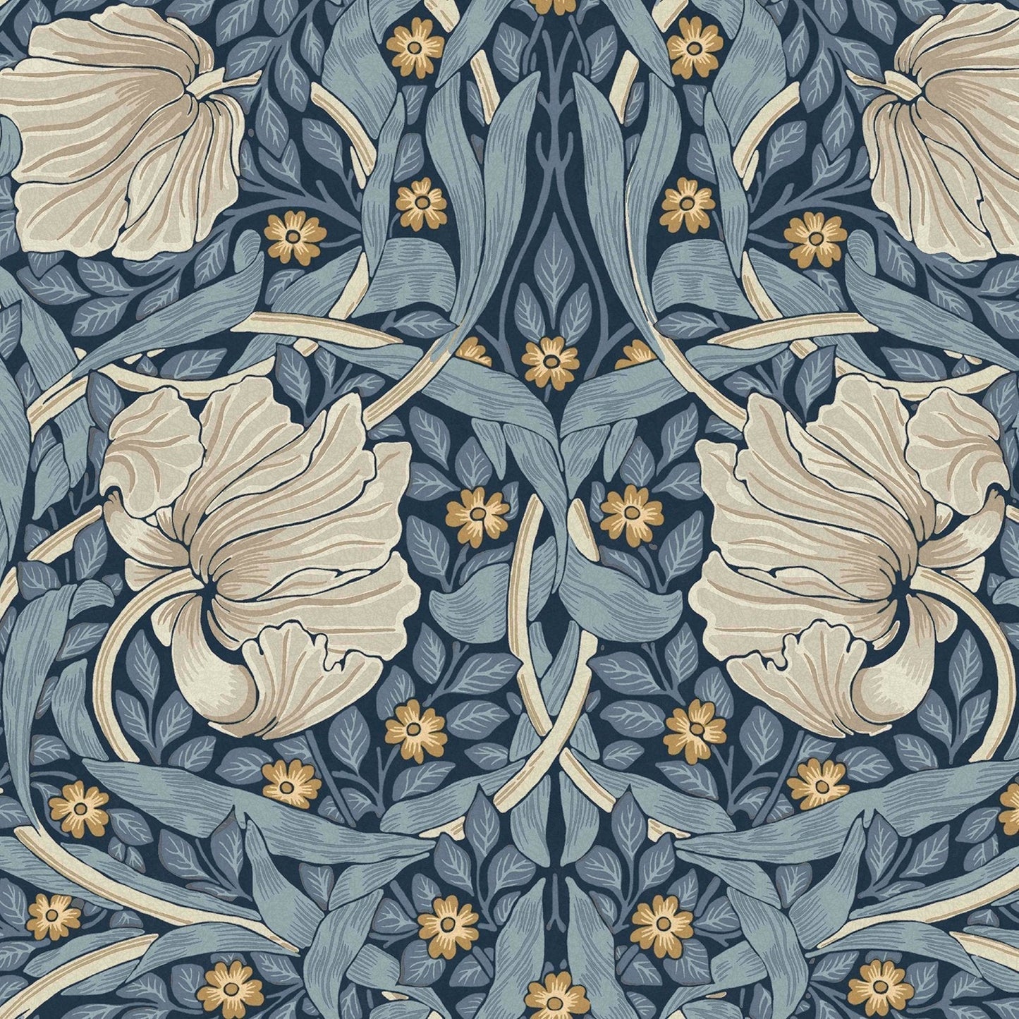 Pimpernel Wallpaper - Blue - 124241 - William Morris AH - Premier Wallcovering