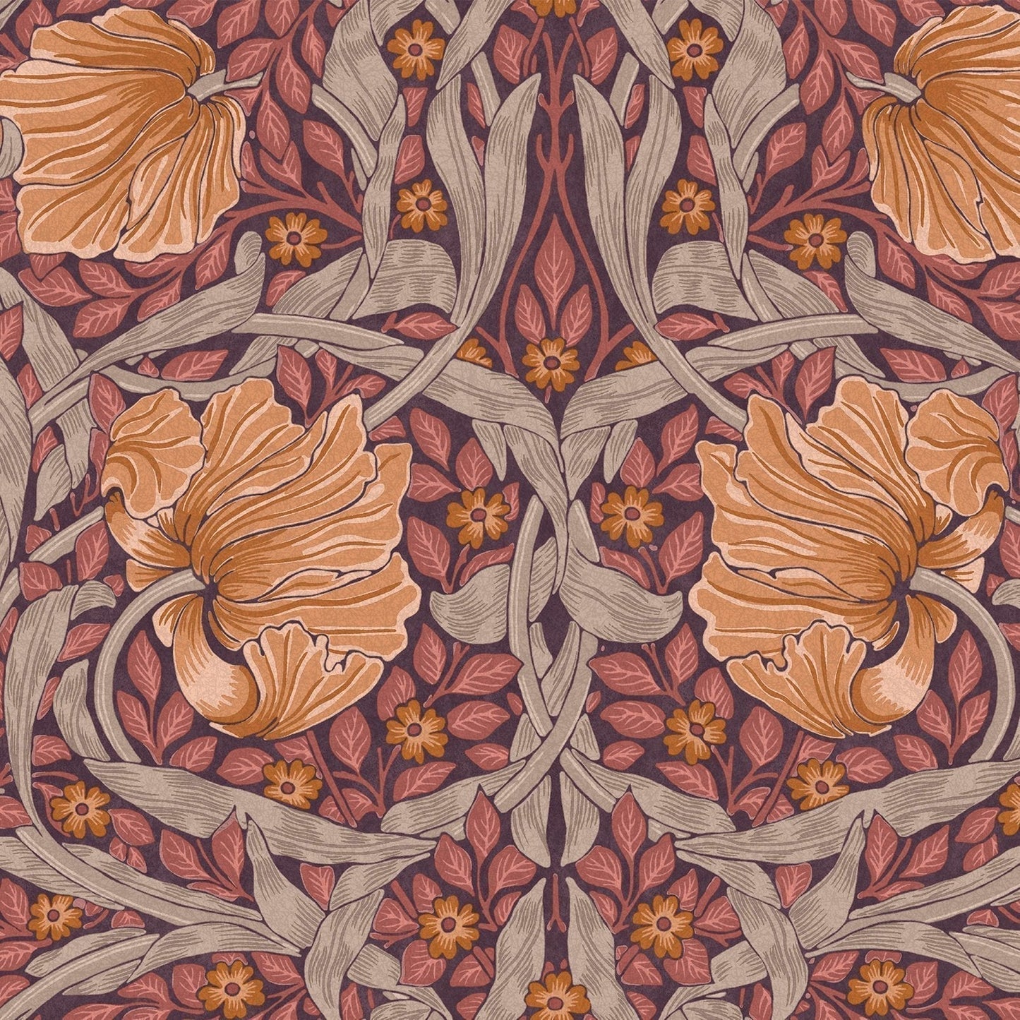 Pimpernel Wallpaper - Plum - 124239 - William Morris AH - Premier Wallcovering