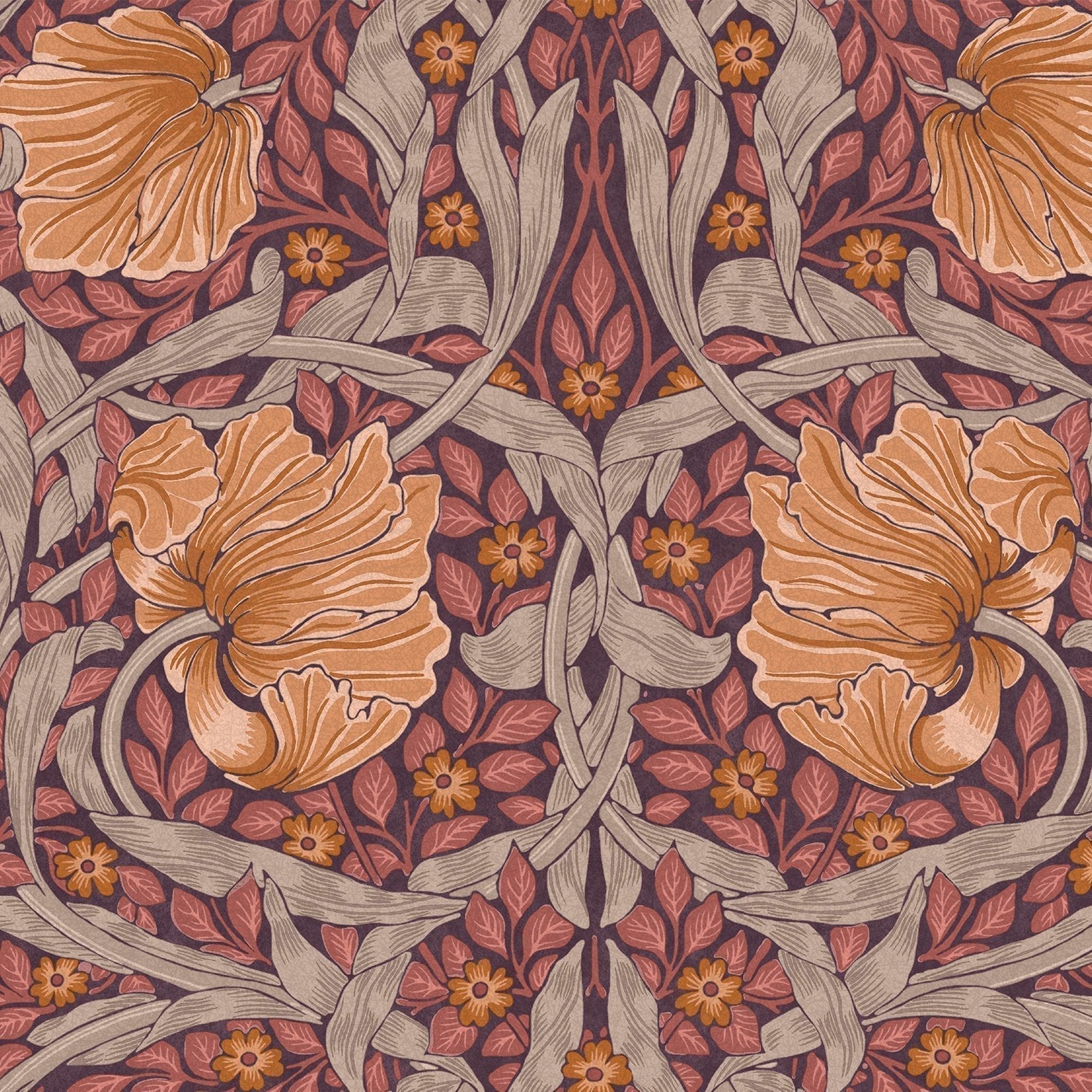 Pimpernel Wallpaper - Plum - 124239 - William Morris AH - Premier Wallcovering