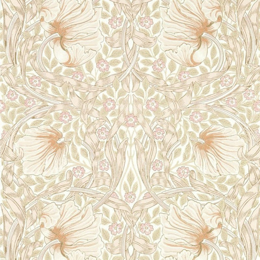 Pimpernel Wallpaper - Cochineal Pink - Morris & Co - 217064
