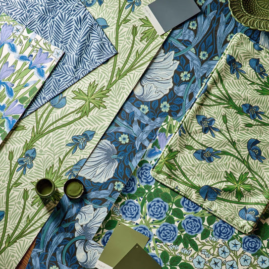 Pimpernel Wallpaper - Midnight/Opal - 217331 - Morris & Co